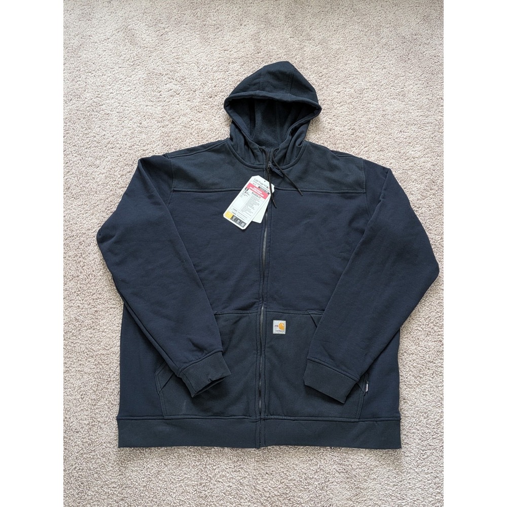 Carhartt FR Rain Defender Fleece Jacket Full Zip Hood Relaxed Mens 2XL Tall NWT